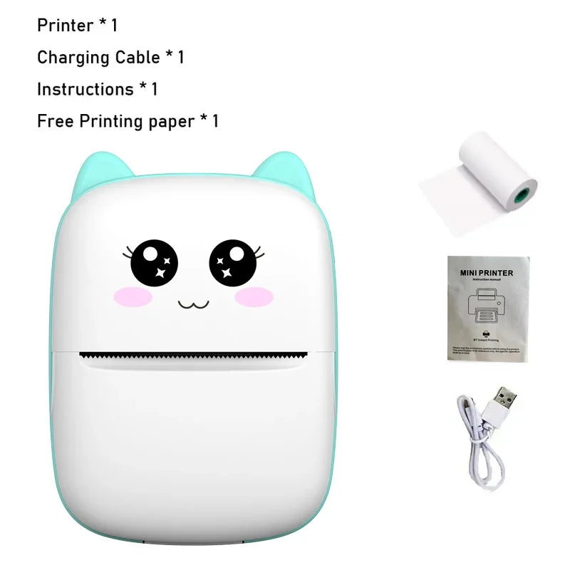 New portable mini printer wireless Bluetooth Android iOS mobile photo thermal printers tags Termica label maker with paper rolls